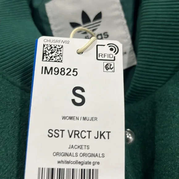 NWT Adidas VRCT Jacket Green Three stripe S - Picture 12 of 12